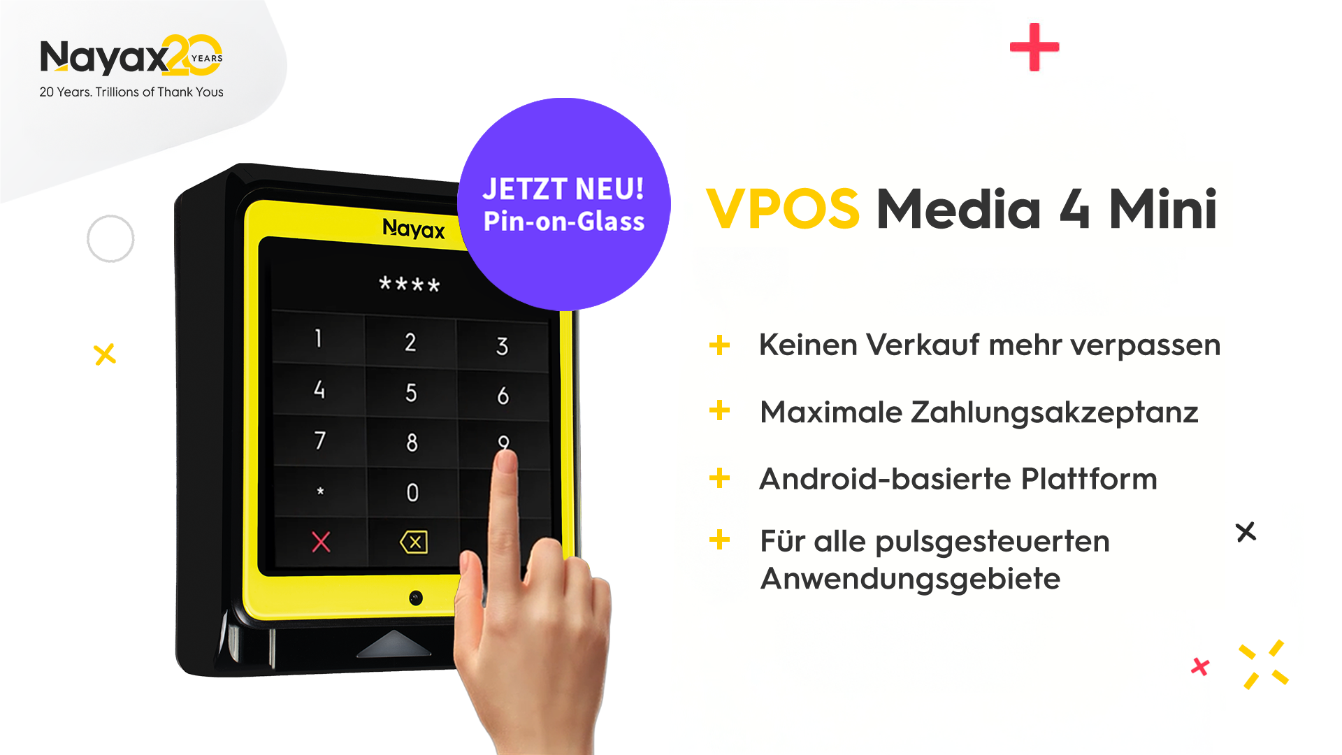Video laden: VPOS Media 4 Mini: Volle Power, halbe Größe – Die smarte Lösung für kompakte Automaten: Mit dem VPOS Media 4 Mini bringt Nayax die bewährte Technologie des VPOS Media 4 in ein ultrakompaktes Format. In diesem Video zeigen wir Ihnen, warum das „Mini“ die ideale Wahl ist, wenn Platzersparnis und modernste Payment-Features Hand in Hand gehen müssen – ohne Kompromisse bei der Sicherheit oder dem Nutzererlebnis.